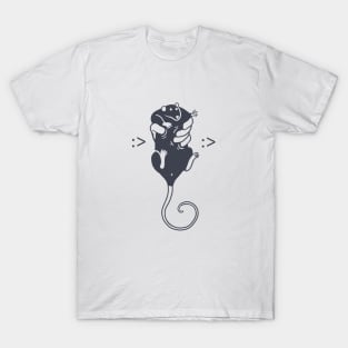 Pet rat, You are my friend now meme. Design for rodent fans in dark ink T-Shirt